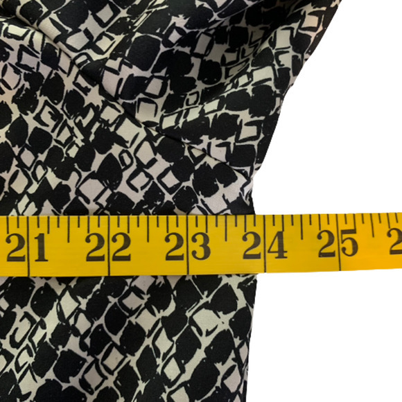 TALBOTS Black & White Diamond Print Peasant Top Blouse‎ - Picture 11 of 11